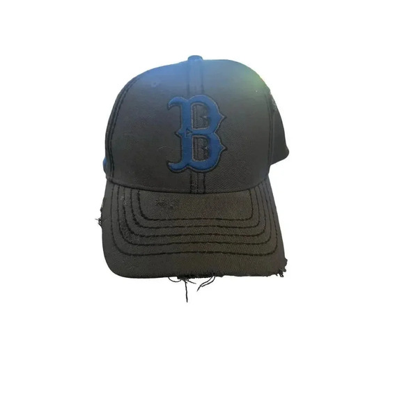 Brooklyn Dodgers Black 32 Trophy Stretch Fitted Baseball Hat Size Large - Picture 1 of 7
